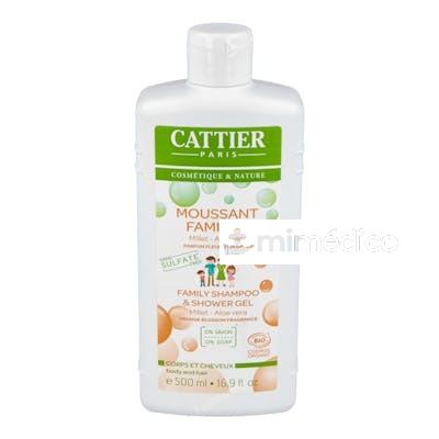 GEL DE DUCHA Y CHAMPU FAMILIAR SIN SULFATOS 500ML. CATTIER