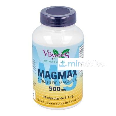 MAGMAX CITRATO DE MAGNESIO 500MG. 100CAP. VBYOTICS