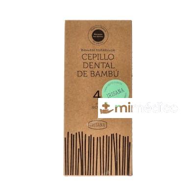 CEPILLO DENTAL BAMBU CON CARBON ACTIVADO 4UDS. IRISANA