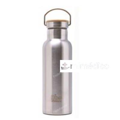 TERMO ACERO INOX CON TAPON BAMBU 500ML. BBO14.AC IRISANA