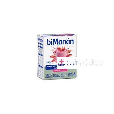BATIDO SUSTITUTIVO FRESA 6SBRS. BIMANAN