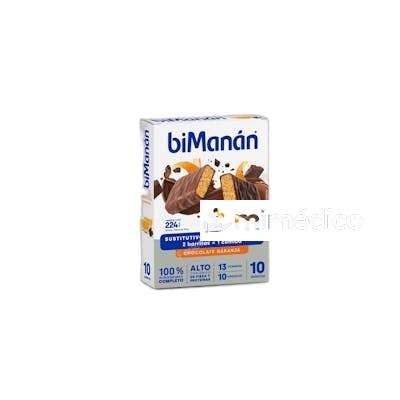 BARRITAS CHOCOLATE CON NARANJA 10UD. BIMANAN