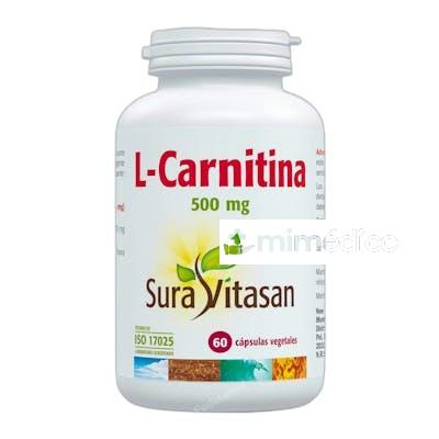 L-CARNITINA 500MG. 60CAP. SURA VITASAN