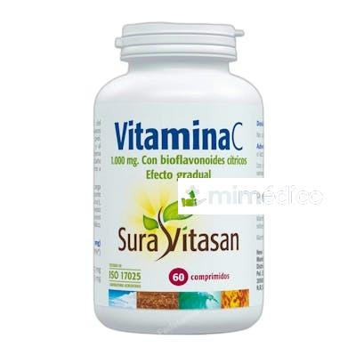 VITAMINA C 1000MG. EFECTO GRADUAL 60COMP. SURA VITASAN