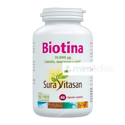 BIOTINA 10000MCG 60VCAP. SURA VITASAN