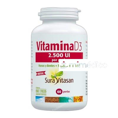 VITAMINA D3 2.500UI 60PERLAS SURA VITASAN