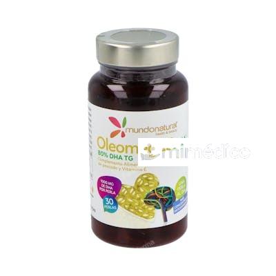 OLEOMEGA 3 80% DHA 30CAP. MUNDONATURAL