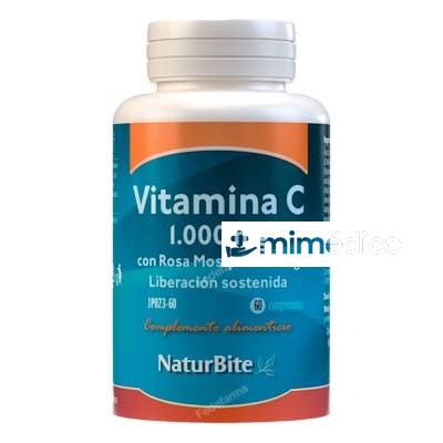 VITAMINA C 1000MG.CON ROSA MOSQUETA 20MG. 60COMP. NATURBITE