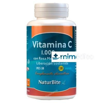 VITAMINA C 1000MG.CON ROSA MOSQUETA 20MG. 180COMP. NATURBITE