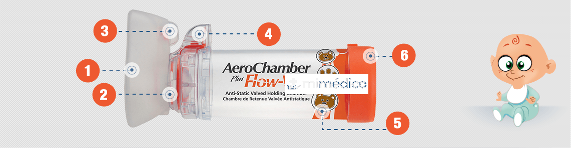 AEROCHAMBER NEONATAL NARANJA 0-18 MESES SANDOZ