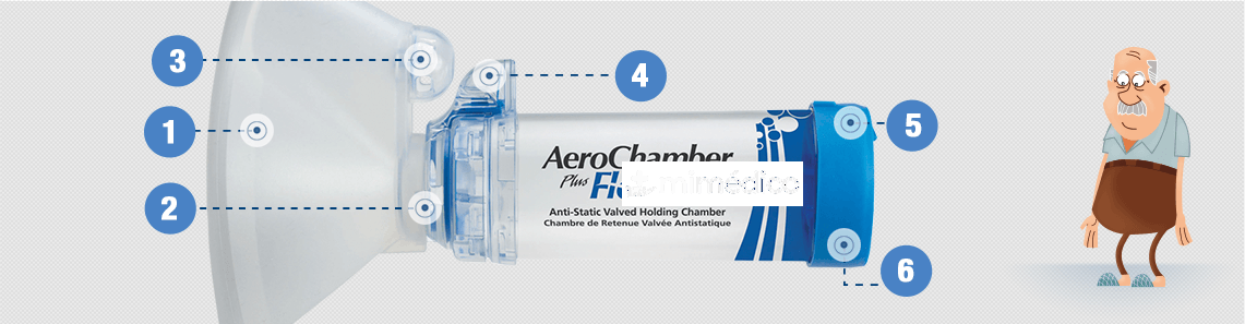 AEROCHAMBER PLUS FLOW-VU MASCARA GRANDE ADULTO SANDOZ