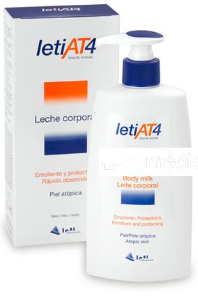 LETIAT4 LECHE CORPORAL PARA PIEL ATOPICA C/DOSIF 500 ML LETI