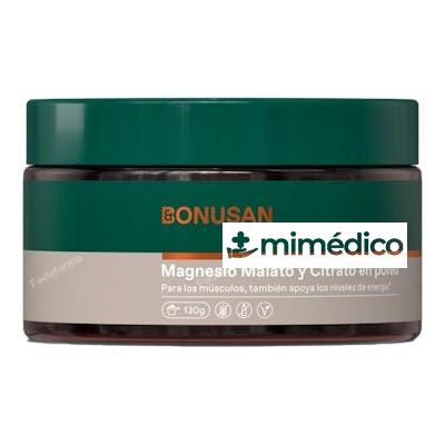 MAGNESIO MALATO Y CITRATO POLVO 130GR. BONUSAN