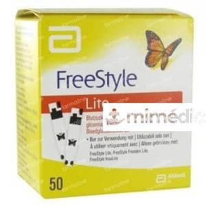 TIRAS REACTIVAS GLUCE FREESTYLE LITE 50 UDS. ABBOTT DIABETES
