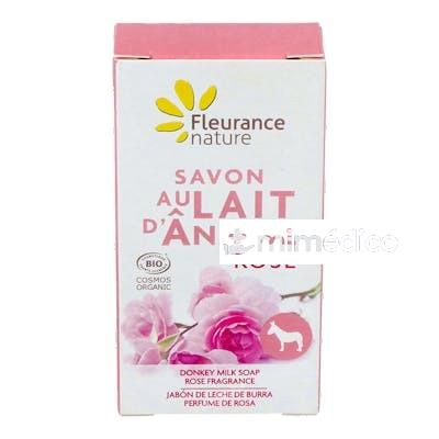 JABON LECHE DE BURRA PERFUME DE ROSA 100GR. FLEURANCE NATURE