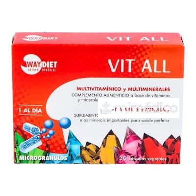 VIT ALL MULTIVIT Y MULTIMIN 30CAPS. MICROGRANULOS WAYDIET NATURAL PRODUCTS