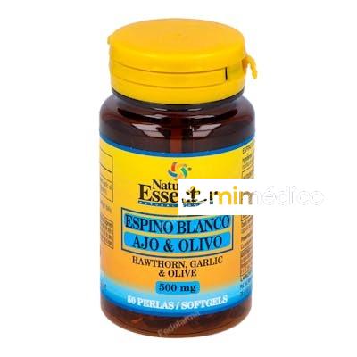 ESPINO BLANCO + AJO +OLIVO 500MG. 50PERLAS NATURE ESSENTIAL