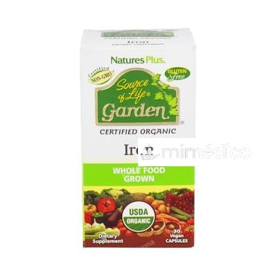 GARDEN SOURCE OF LIFE IRON HIERRO 30CAP. NATURES PLUS