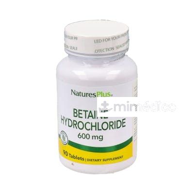 BETAINA HCL 600MG. 90COMP. NATURES PLUS