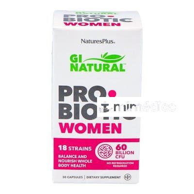 GI NATURAL PROBIOTIC WOMEN 30CAP. NATURES PLUS