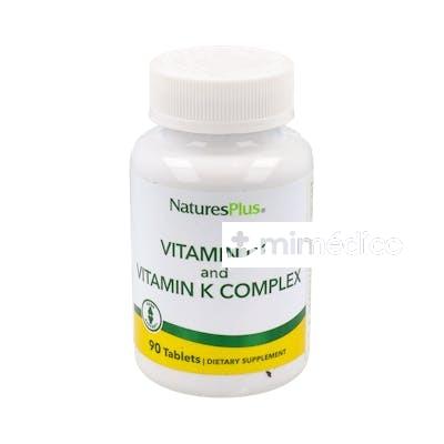 VITAMINA D3 2500UI+VIT K2 120MCG 90COMP. NATURES PLUS