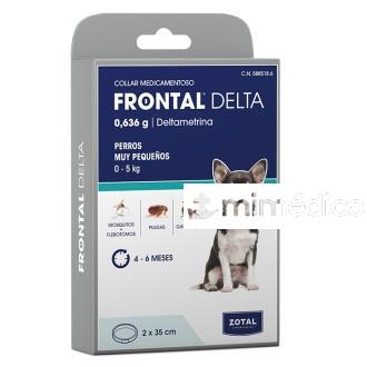 FRONTAL DELTA DUO COLLAR ANTIPARASITARIO 2X35CM ZOTAL VETERINARIA
