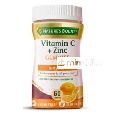 VITAMINA C + ZINC 60GUMMIES NATURE`S BOUNTY