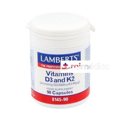 VITAMINA D3 2000UI+K2 90MCG 90CAP. LAMBERTS