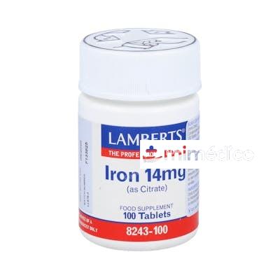 HIERRO 14 MG.CITRATO 100 COMP. LAMBERTS