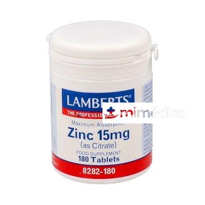 ZINC (COMO CITRATO) 15 MG. 180COMP. LAMBERTS