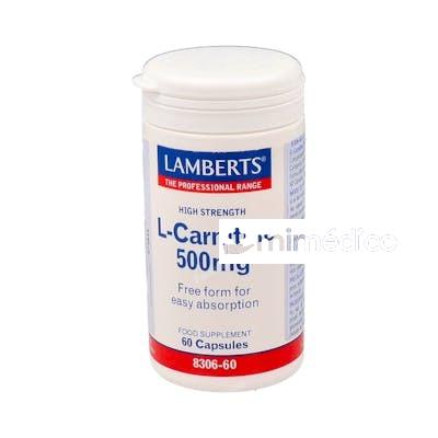 L-CARNITINA 500 MG. 60 CAP. LAMBERTS