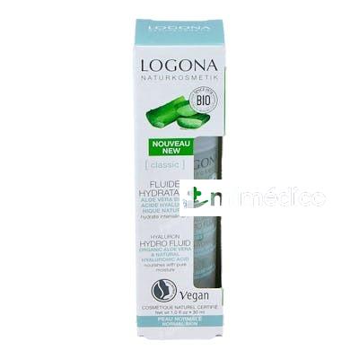 FLUIDO HIDRATANTE ALOE-AC. HIALURONICO 30ML. LOGONA