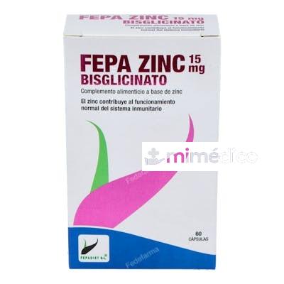 FEPA-ZINC 15MG. 60CAP. FEPA