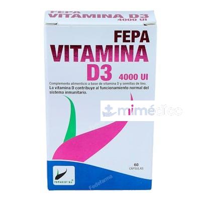 FEPA-VITAMINA D3 4000UI 60CAP. FEPA
