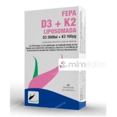 FEPA-VITAMINA D3+K2 LIPOSOMADO 40CAP. FEPA