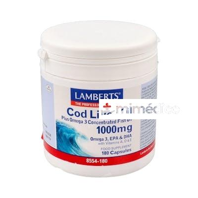 ACEITE DE HIGADO DE BACALAO 1000 MG. 180 CAP. LAMBERTS