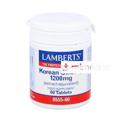 GINSENG COREANO 1200MG. 60CAP. LAMBERTS