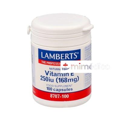 VITAMINA E NATURAL 250 U.I. 100 CAP. LAMBERTS
