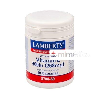 VITAMINA E NATURAL 400UI 60 CAP. LAMBERTS
