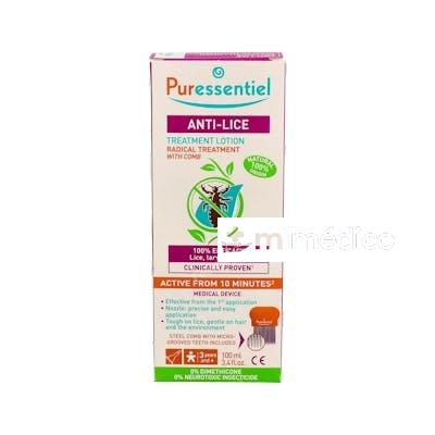 LOCION ANTIPIOJOS CON PEINE 100ML. PURESSENTIEL