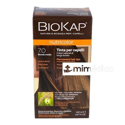 TINTE MEDIUM BLOND DYE 140ML. RUBIO MEDIO ·7.0 BIOKAP