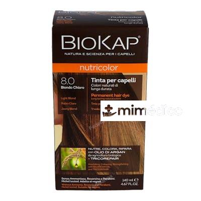 TINTE LIGHT BLOND DYE 140ML. RUBIO CLARO ·8.0 BIOKAP
