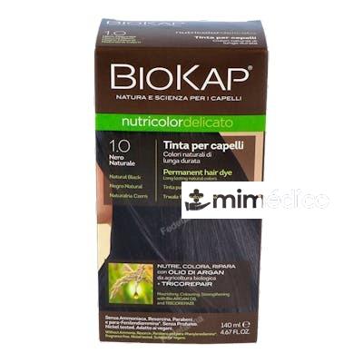 TINTE NATURAL BLACK 140ML NEGRO 1.0 DELICATO BIOKAP