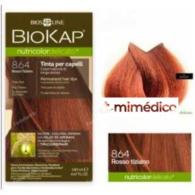 TINTE DELICATO ROJO TIZIANO 8.64 140ML. BIOKAP