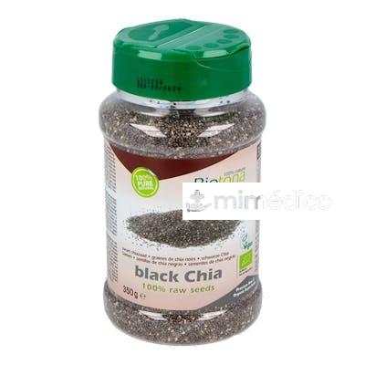 BLACK CHIA CHIA NEGRA RAW SEED BOTE 350GR. BIO BIOTONA