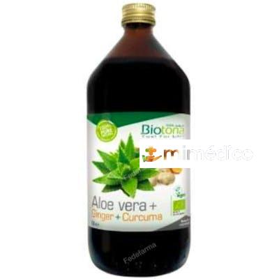 JUGO DE ALOE + JENGIBRE + CURCUMA 1L. BIO BIOTONA
