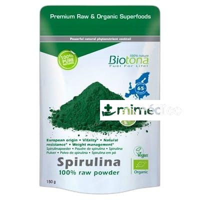 SPIRULINA RAW 150GR. BIO VEGAN BIOTONA