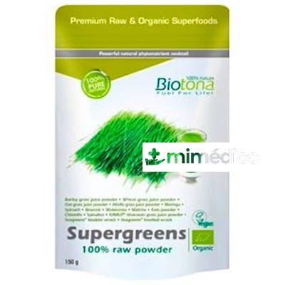 SUPERGREENS RAW 150GR. BIOTONA