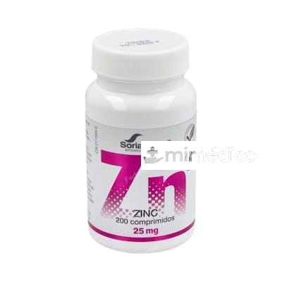 ZINC LIBERACION SOSTENIDA 350MG 200COMP. SORIA NATURAL