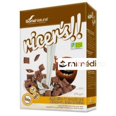 RICERS CEREALES CACAO Y AVELLANAS 375G BIO VEGAN SORIA NATURAL